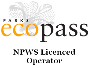 Parks Eco Pass logo with text 'NPWS Licensed Operator' below.